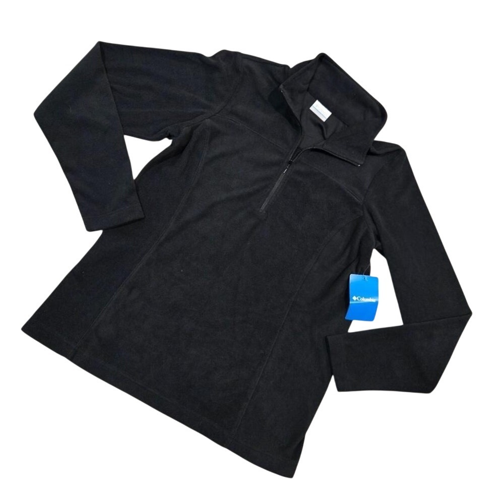 Columbia Lake Alpha 1/2 Zip Fleece Pullover Mock Neck Sweater Black Women's M
